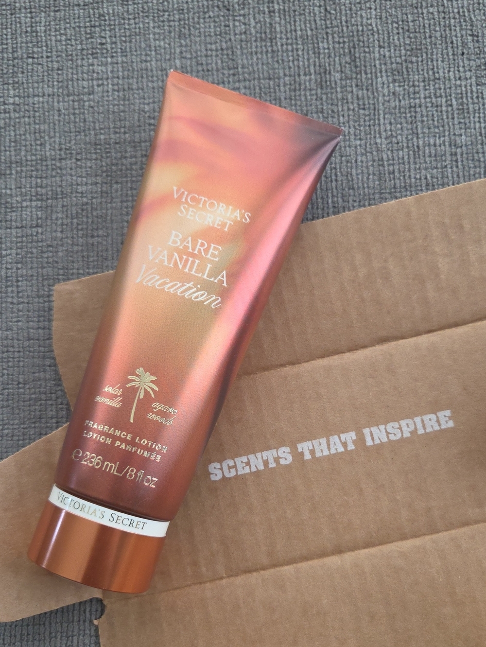 Victoria's Secret Bare Vanilla Vacation Lotion - Copper Pink